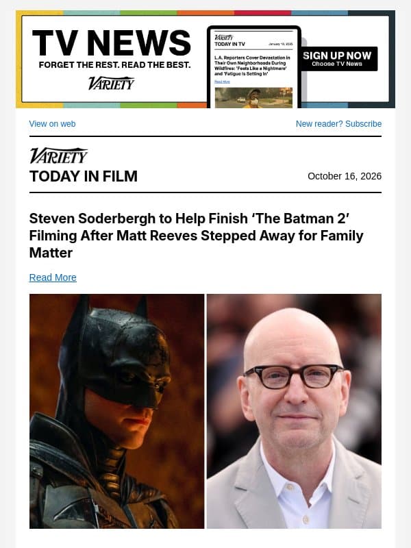 Soderbergh Steps in for Reeves; Netflix Shocker; Biggest Moments From 'You Can See Everything' email from Variety
