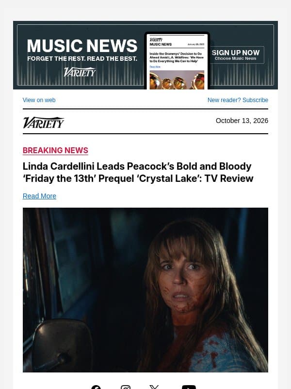 Linda Cardellini Leads Peacock’s Bold and Bloody ‘Friday the 13th’ Prequel ‘Crystal Lake’: TV Review email from Variety