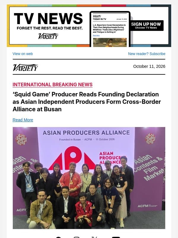 ‘Squid Game’ Producer Reads Founding Declaration as Asian Independent Producers Form Cross-Border Alliance at Busan email from Variety
