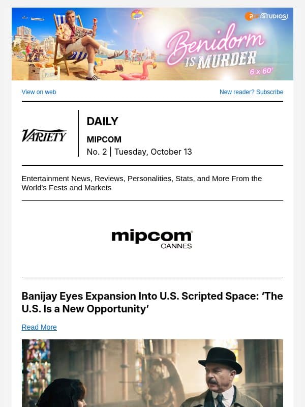 Banijay Eyes U.S. Scripted Space; Bela Bajaria on Overseeing Global Storytelling; RTL Touts YouTube Partnership email from Variety
