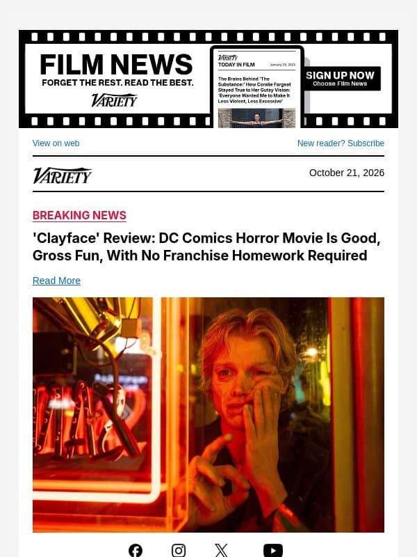 'Clayface' Review: DC Comics Horror Movie Is Good, Gross Fun, With No Franchise Homework Required email from Variety