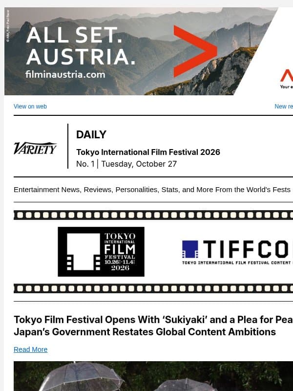 Tokyo Opens With 'Sukiyaki'; Festival Director on Global Standing; 'Sinbad' Sets Sail email from Variety
