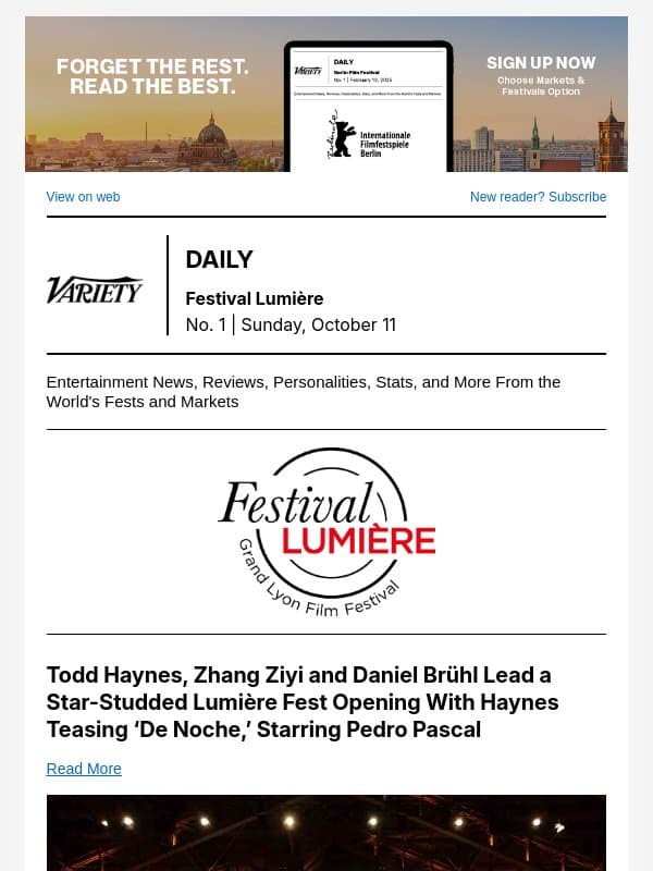 Todd Haynes Teases ‘De Noche’: Classic Film Market Expands; Lumière’s Star Director-Studded Lineup email from Variety