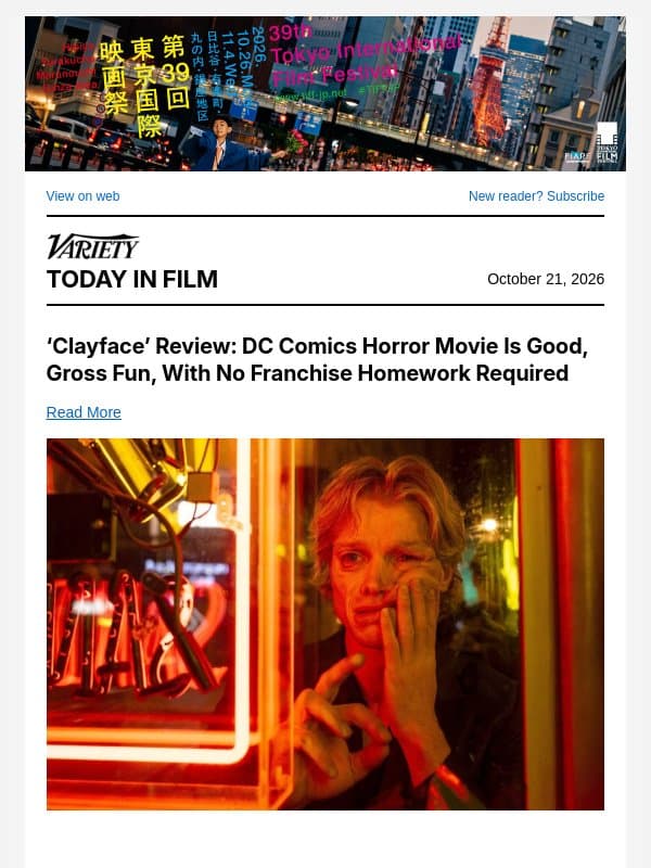 'Clayface' Review; Kid Cudi to Star as Basquiat in 'Jean'; 'The Holiday' Returns to Theaters email from Variety