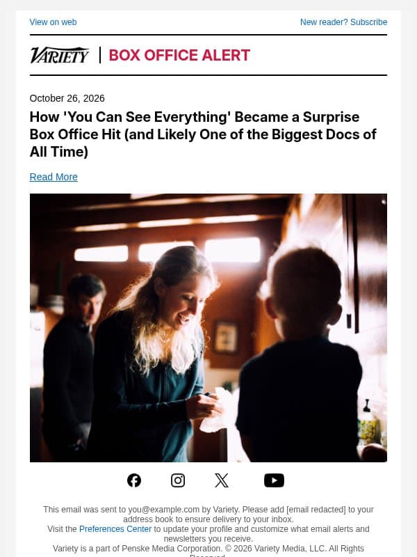 How 'You Can See Everything' Became a Surprise Box Office Hit (and Likely One of the Biggest Docs of All Time) email from Variety
