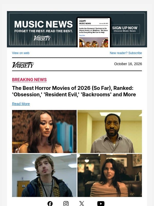 The Best Horror Movies of 2026 (So Far), Ranked: 'Obsession,' 'Resident Evil,' 'Backrooms' and More email from Variety