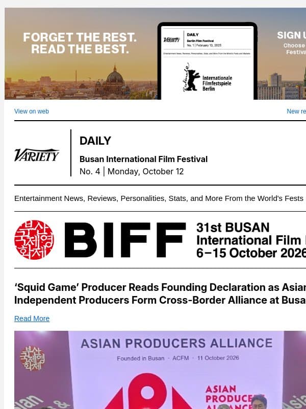 Asian Independent Producers Alliance; Moon Choi's New Project; Korea-Italy Co-Production Pact email from Variety