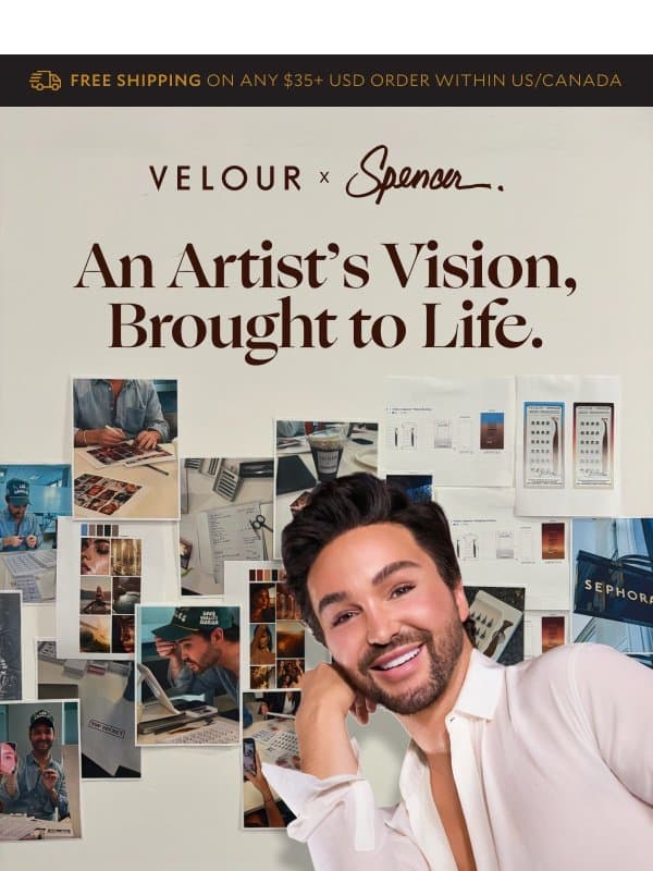 The inspiration behind Velour x Spencer email from Velour Beauty