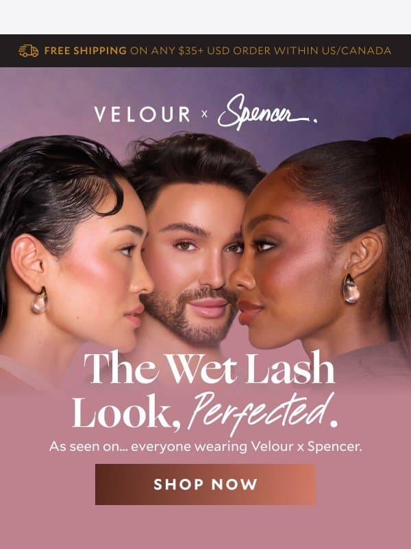 The wet lash look, on everyone email from Velour Beauty