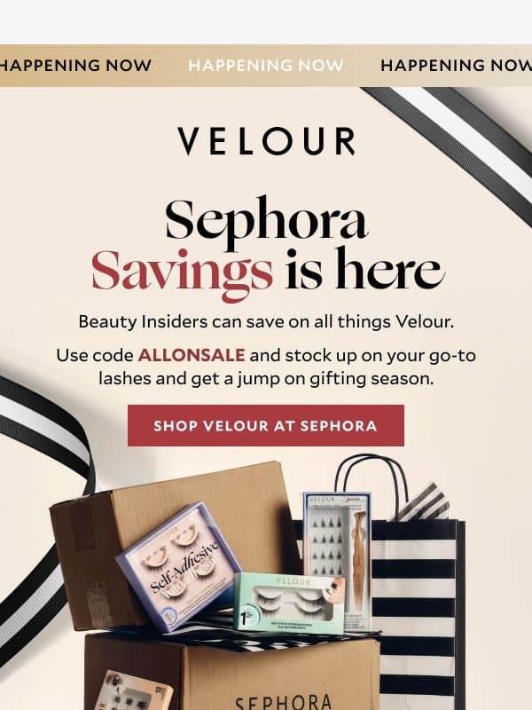 Sephora Savings is here ❤️ email from Velour Beauty