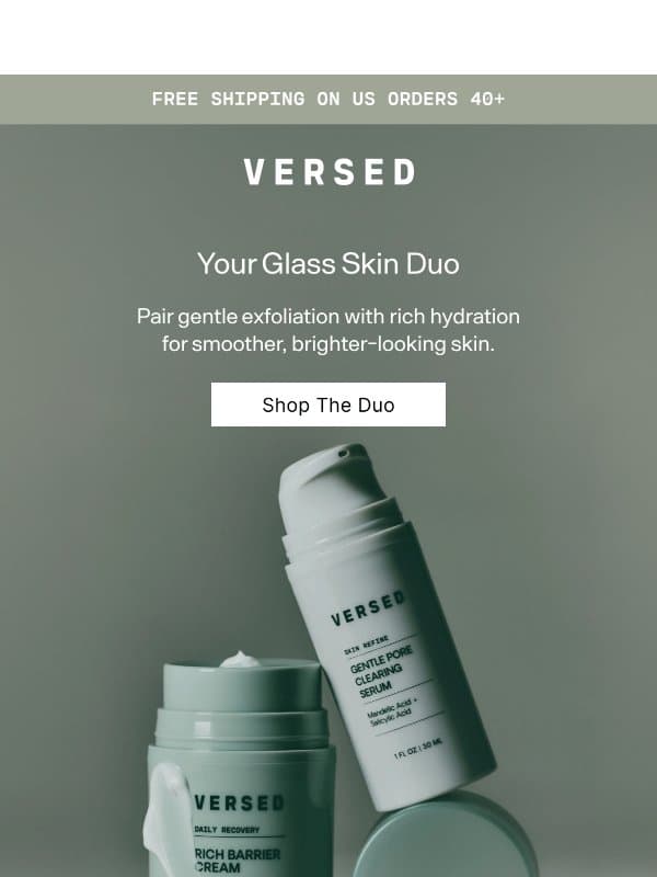 The Secret To Glass-Looking Skin email from Versed
