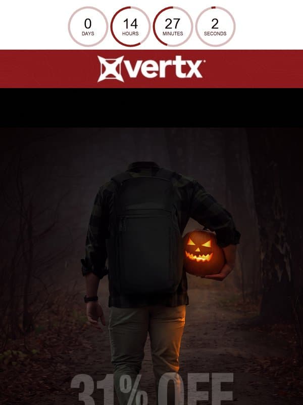 LAST CHANCE: Get 31% OFF Before Midnight! email from Vertx