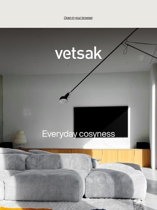 30% off Cord Velour Light Grey. email from Vetsak