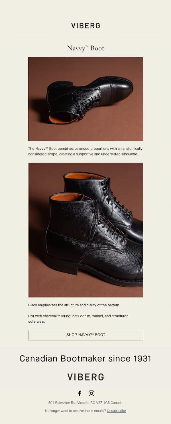 Navvy™ Boot - Black Hatch Grain Calf email from Viberg Boot screenshot
