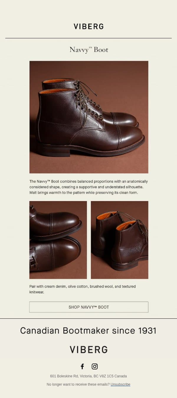 Navvy™ Boot - Malt Hatch Grain Calf email from Viberg Boot screenshot