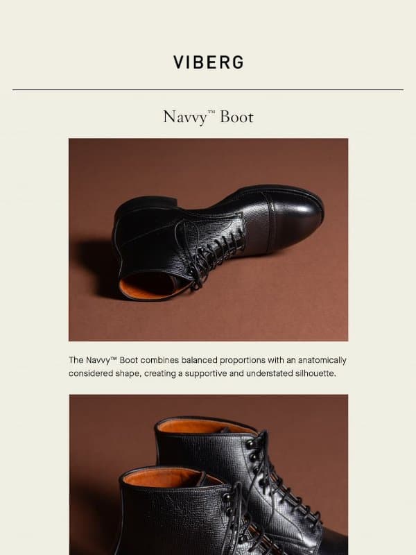 Navvy™ Boot - Black Hatch Grain Calf email from Viberg Boot