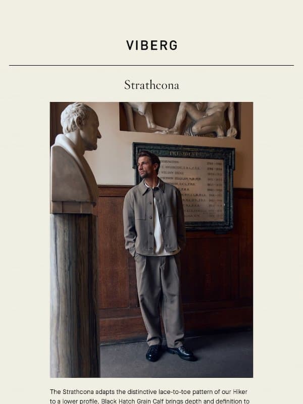 Strathcona - Black Hatch Grain Calf email from Viberg Boot