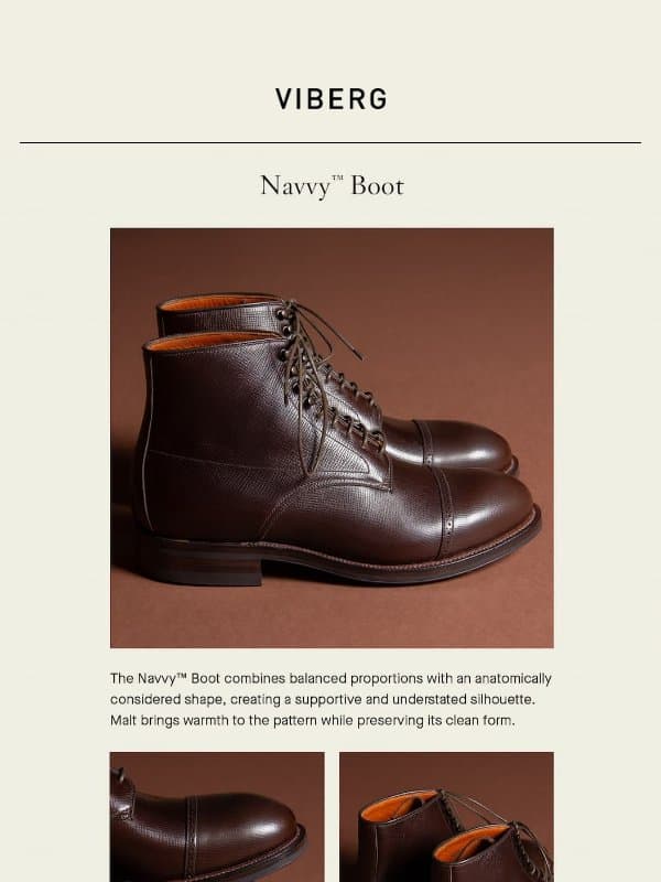 Navvy™ Boot - Malt Hatch Grain Calf email from Viberg Boot