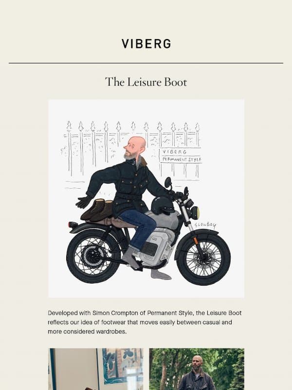 The Leisure Boot email from Viberg Boot