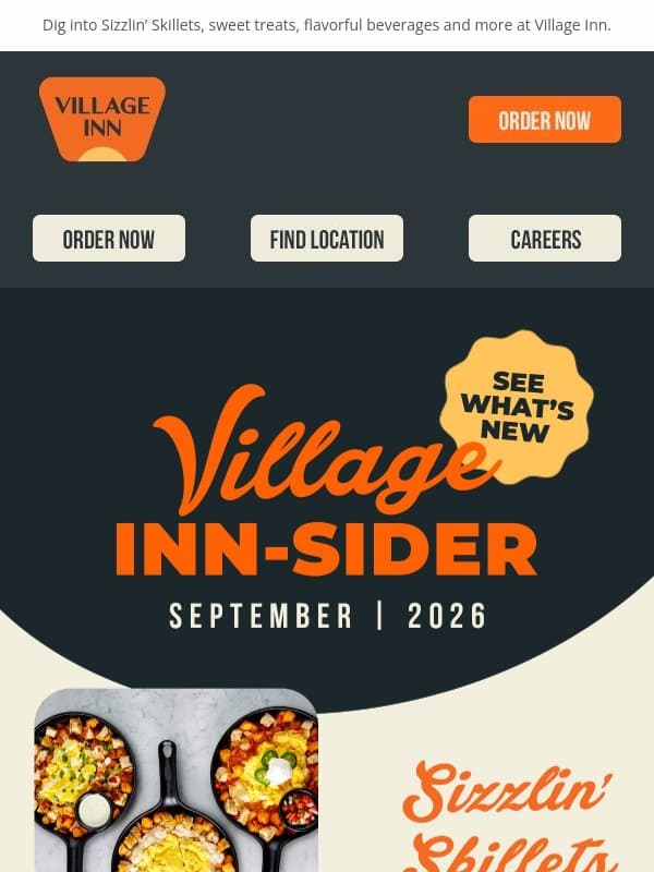 Your September Cravings Start Here β email from Village Inn