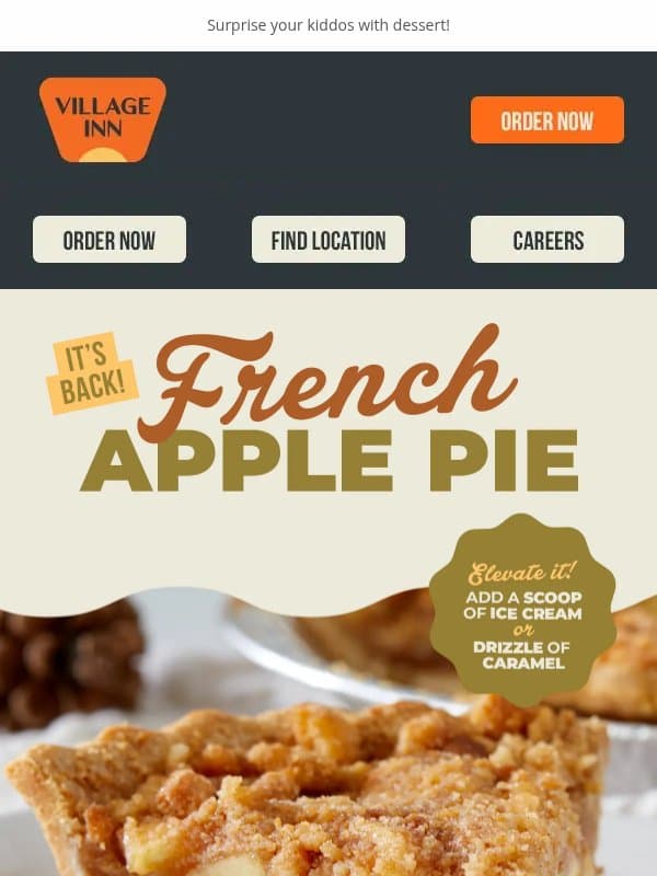 Candy Tomorrow, Pie Today! 🥧👻 email from Village Inn
