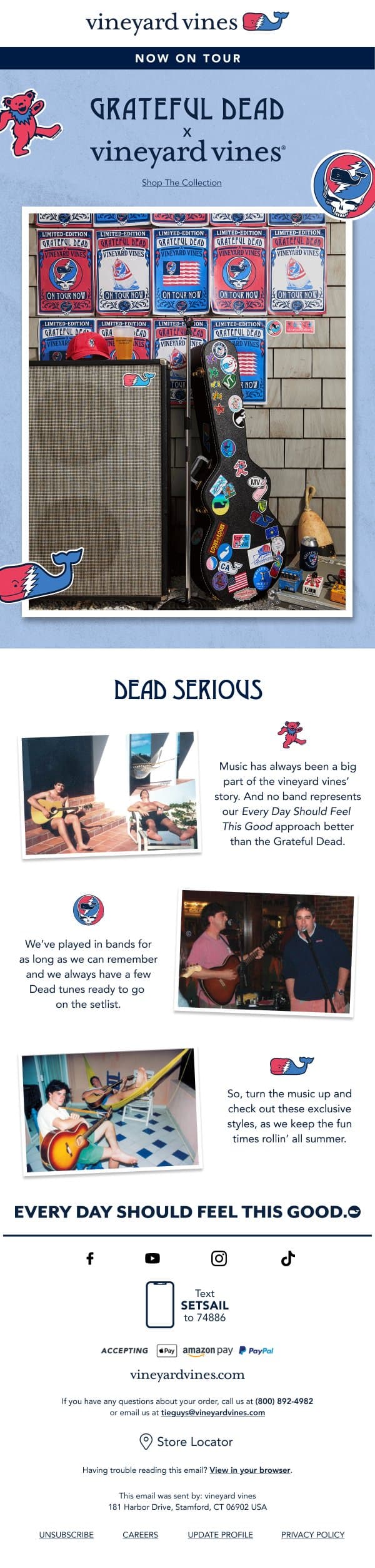 Jam Out In New Grateful Dead Styles email from Vineyard Vines screenshot