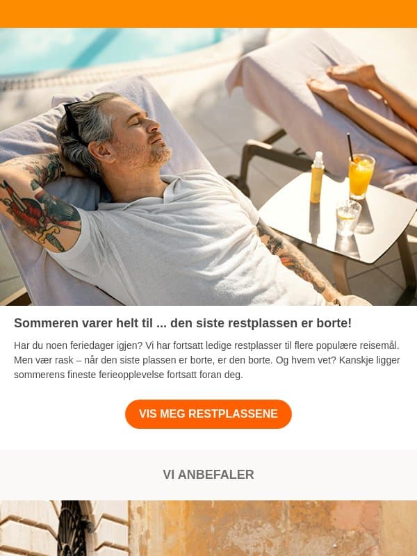 Sommerens siste restplasser 😎 email from Ving