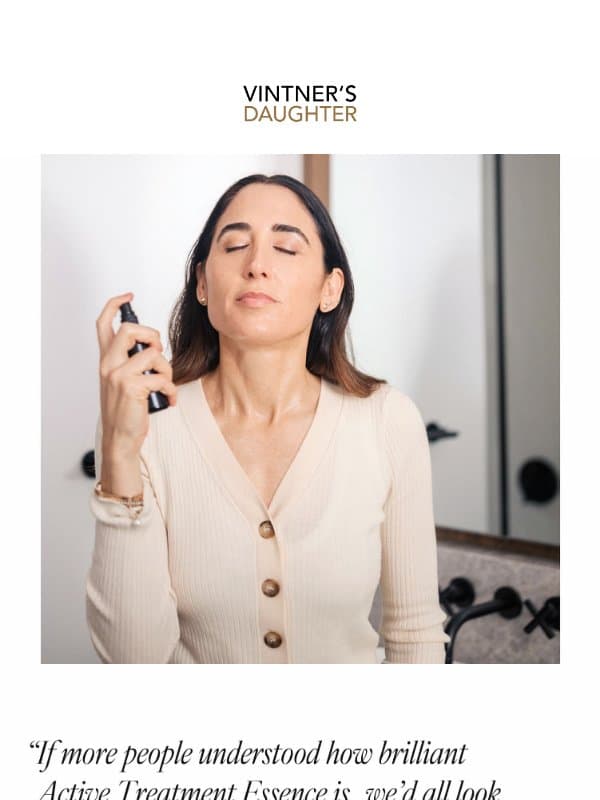 “A Tonic for Tired Skin” email from Vintner's Daughter