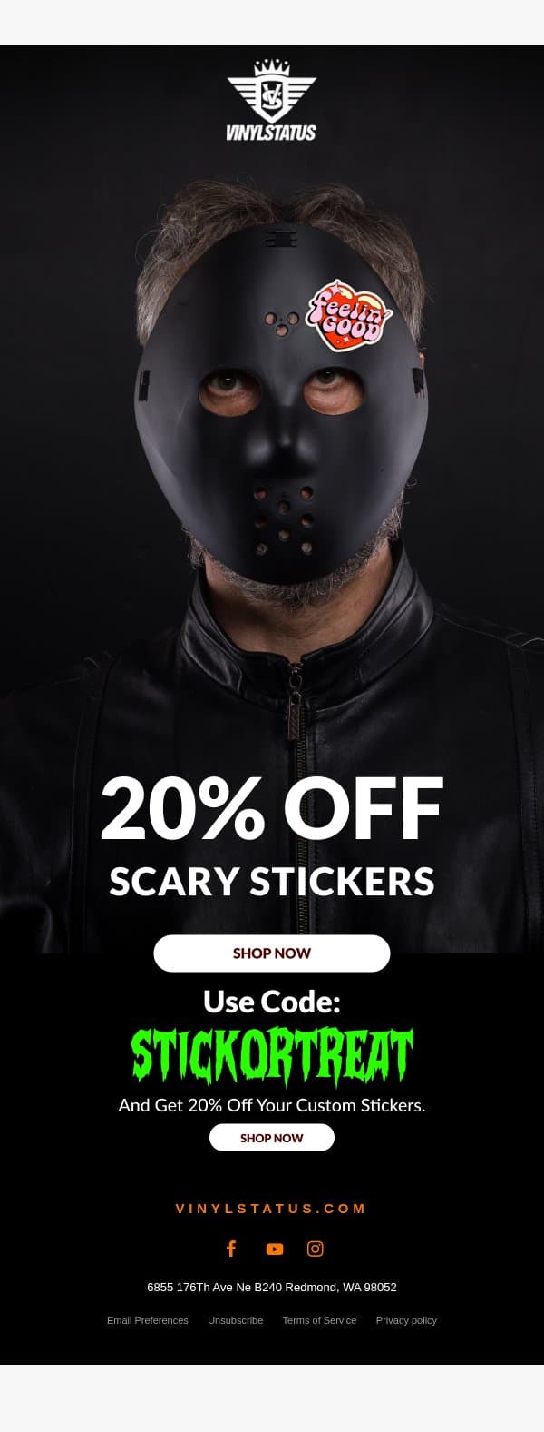 π§ββοΈπ STICKORTREAT ππ§ββοΈ email from Vinyl Status screenshot