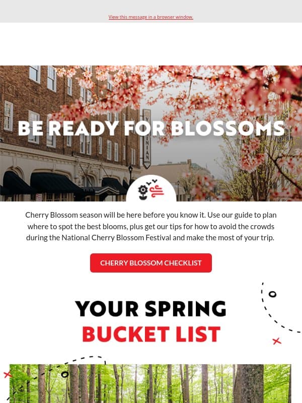 Spas and Savings to Start your Spring Getaway in Virginia email from Virginia Tourism Corporation