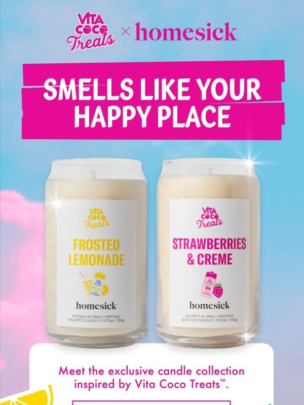 Your favorite Treats, but make it a candle 🕯️ email from Vita Coco Pressed