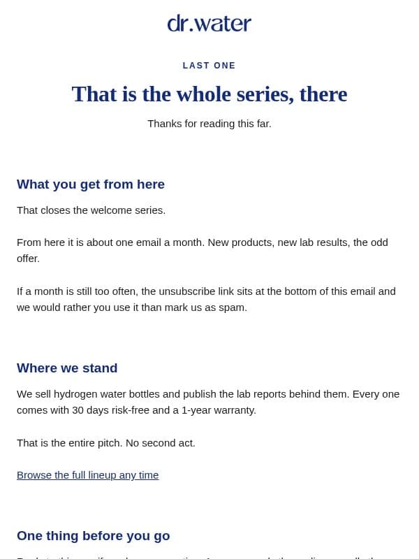 Sayonara… my final email email from Vitalbloom Inc