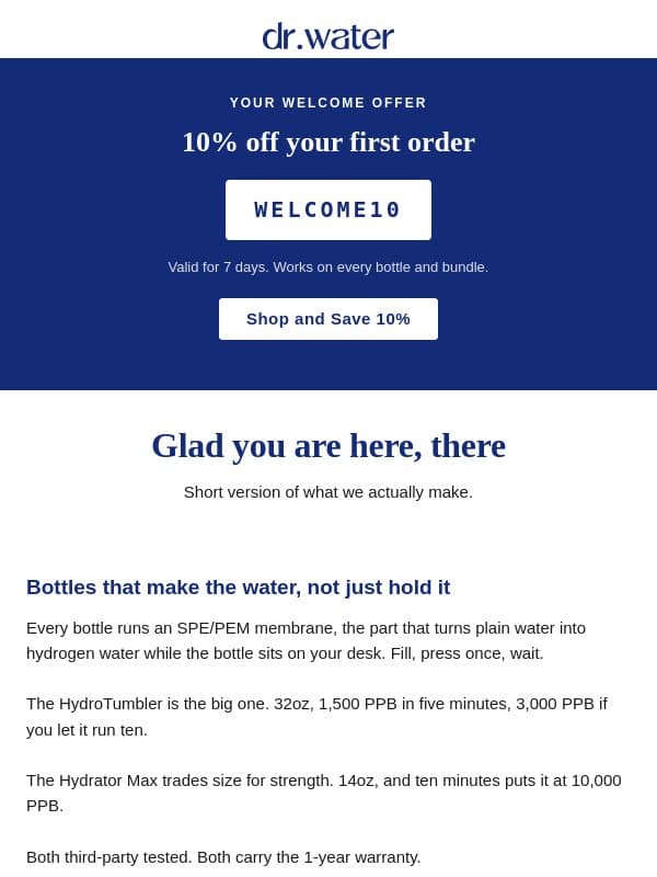 Heyyy there! Welcome to the fam :) email from Vitalbloom Inc