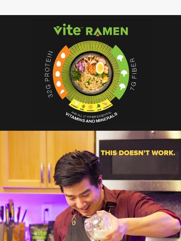Why you can't just "add salt" to lower sodium ramen and expect it to taste the same? email from Vite Ramen