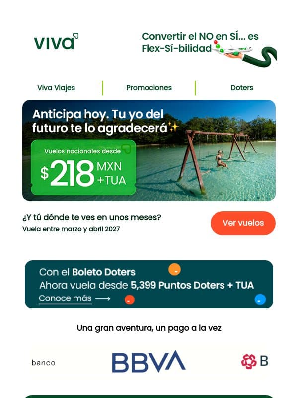 Reserva una gran aventura...🧭 email from Viva Aerobus
