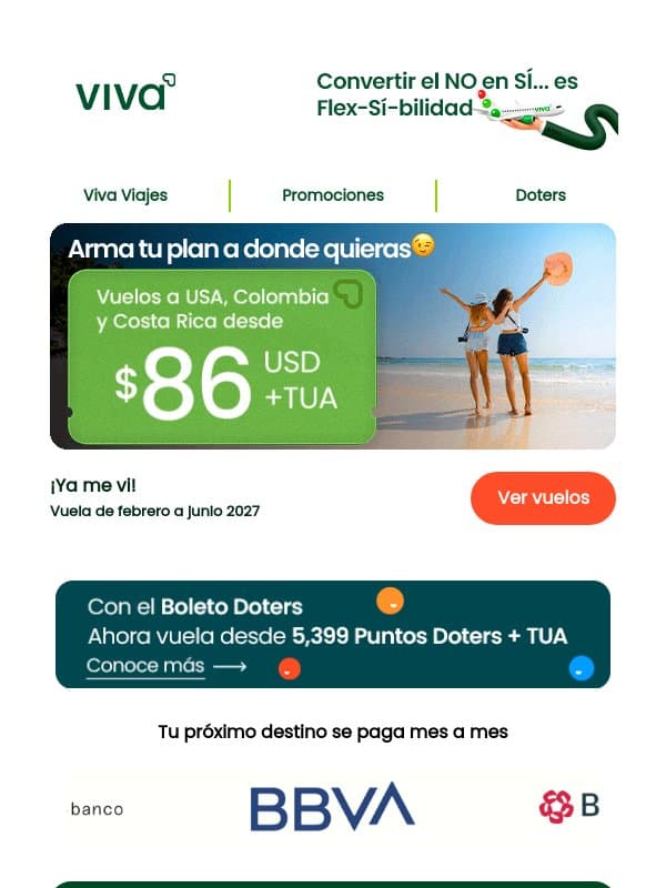 ¡Te mereces ese viajecito! 😌 email from Viva Aerobus