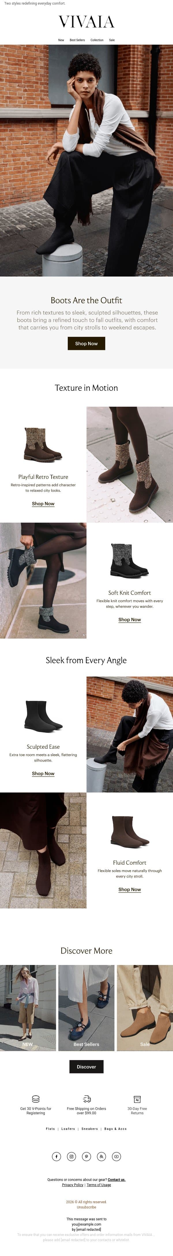 The Boots ARE the Outfit email from VIVAIA screenshot
