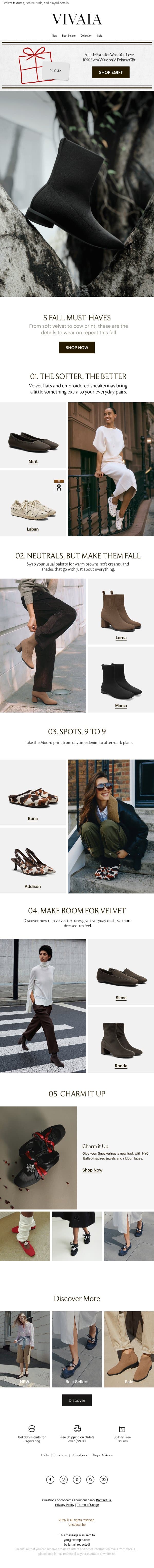 5 Fall Trends Worth Knowing email from VIVAIA screenshot