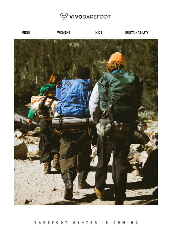 Weird More this winter email from Vivobarefoot