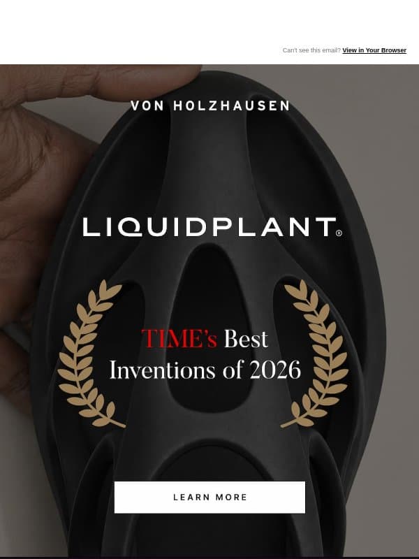 TIME’s Best Inventions of 2026 email from Von Holzhausen