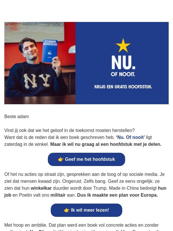 Krijg een hoofdstuk uit mijn nieuw boek email from Vooruit