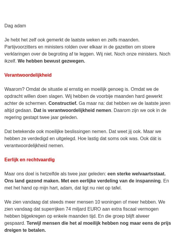 Dit is té belangrijk. Over de begroting email from Vooruit