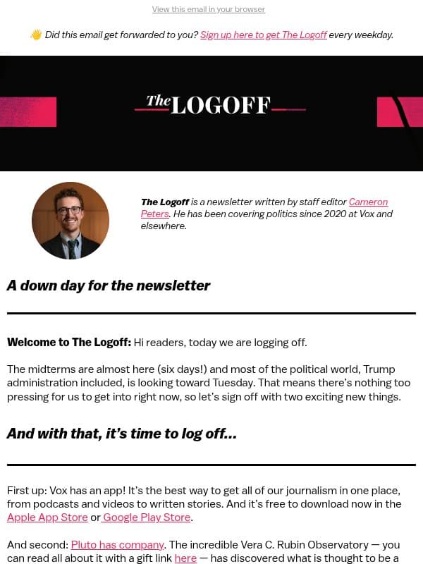 Log off and download your new favorite app email from Vox