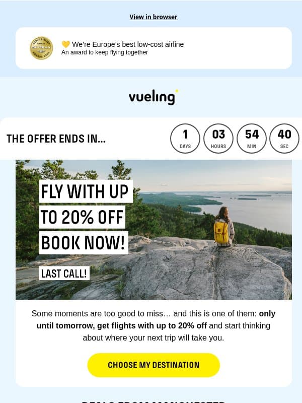 ✊ Your moment has an expiry date 👀 email from Vueling