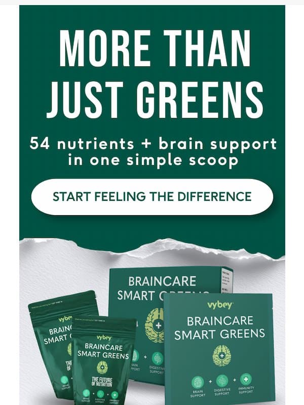 This isn’t your average greens powder email from vybey