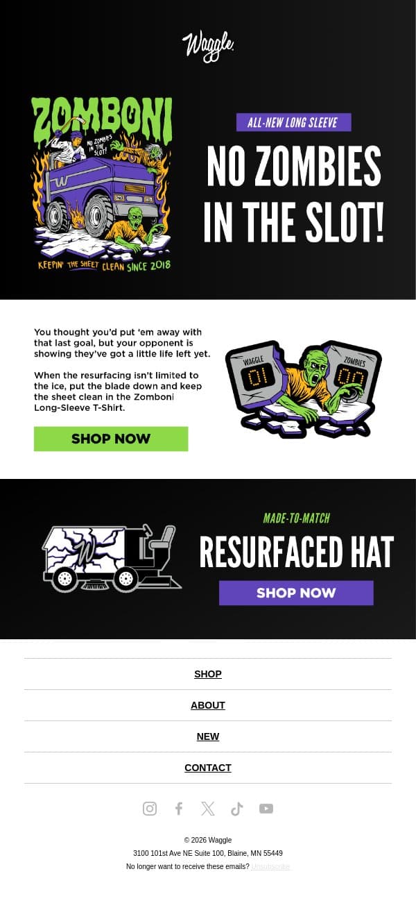 Hockey's Four-Wheeled Legend... email from Waggle screenshot