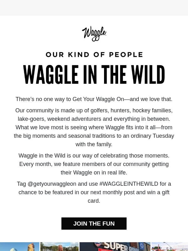 Our Kind of People email from Waggle