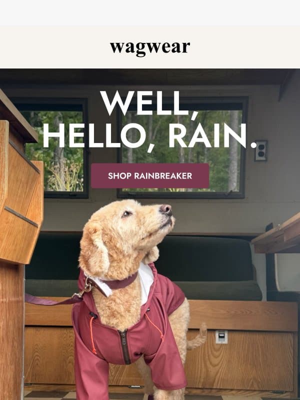 Meet the new PU Rainbreaker 🌧️ email from Wagwear