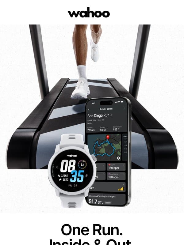 KICKR RUN 🤝 COROS email from Wahoo Fitness