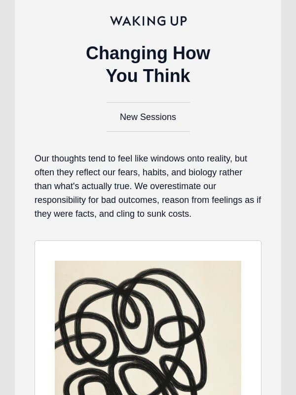 Clarity of Mind email from Waking Up